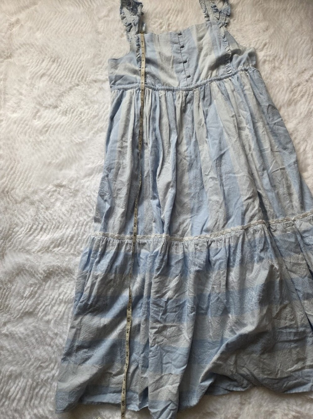 LoveShackFancy Light Blue Ruffled Strap Sundress - Picture 9 of 16